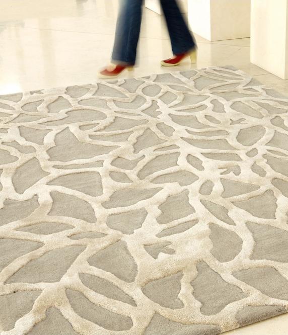 Tappeto Ephemere Lana/Viscosa Crema/Beige