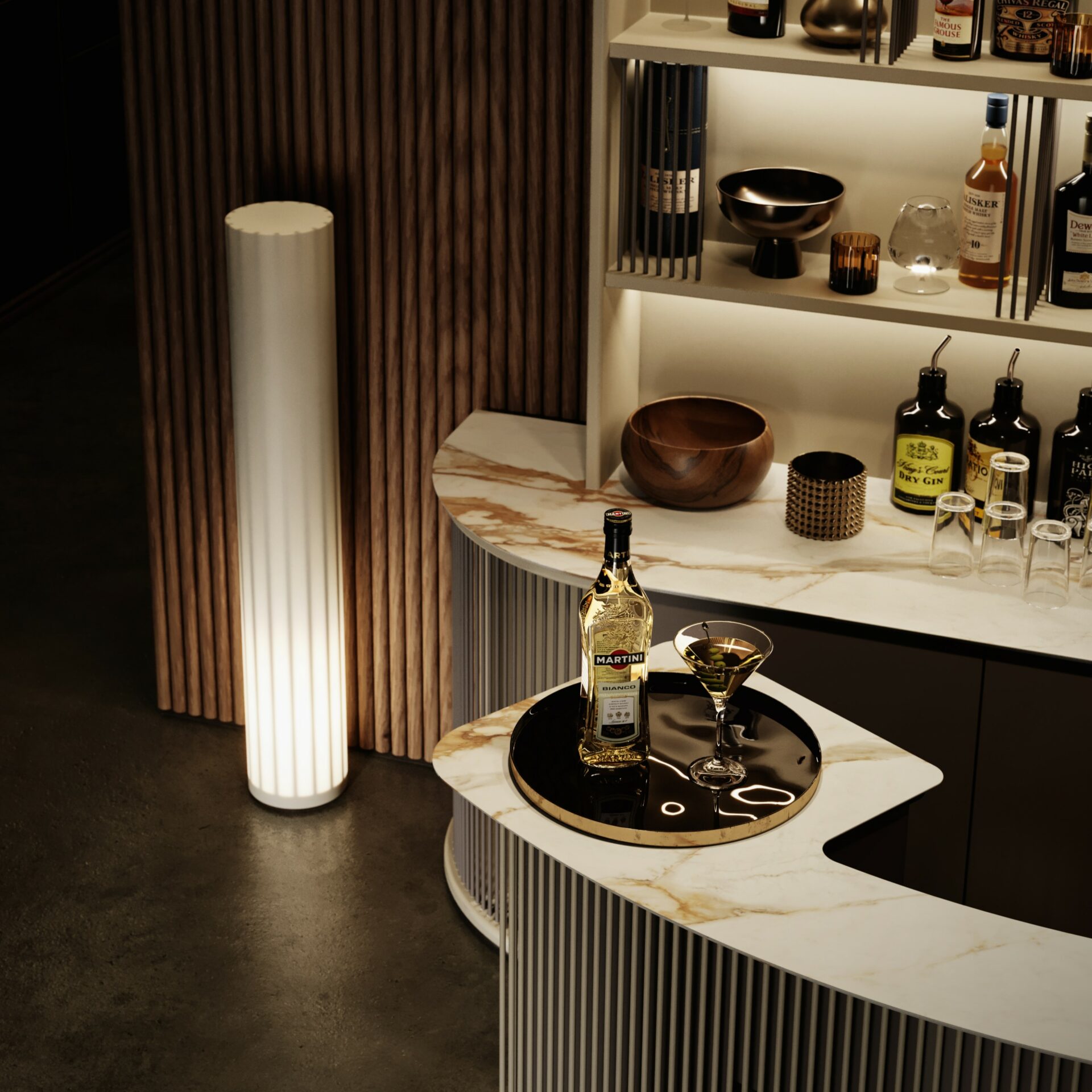 Mobile bar con bancone Dry