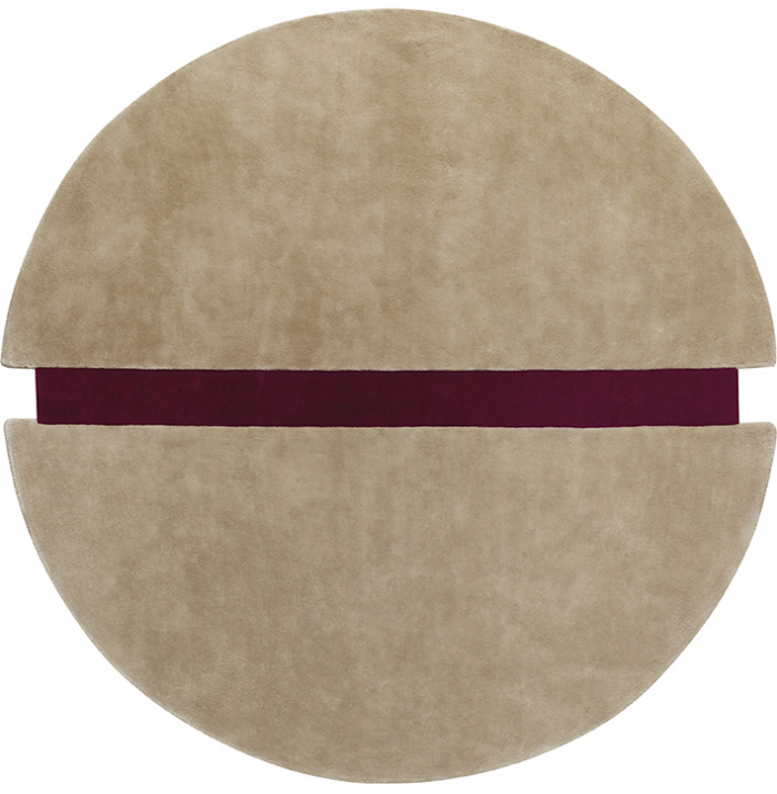 Tappeto Pop Art Tondo Cammello
