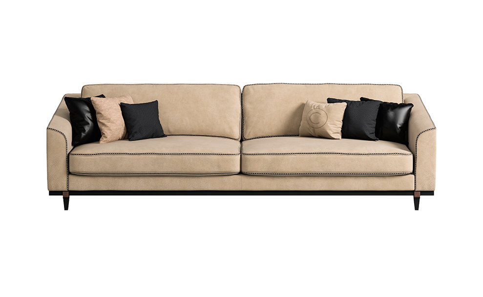 Divano Moderno Beige | Configurazione: 2 posti