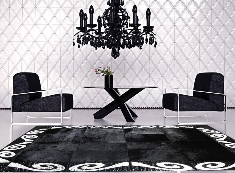 Tappeto Black & Silver