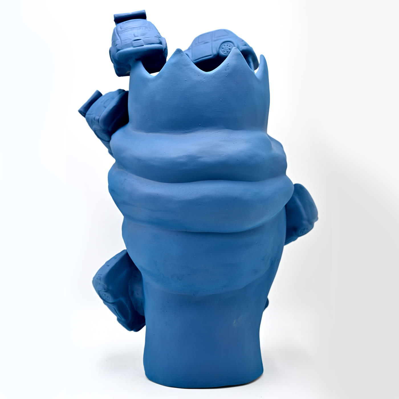 Testa di Moro Blu Opaco Scultura Testa di Moro Blu Opaco Scultura