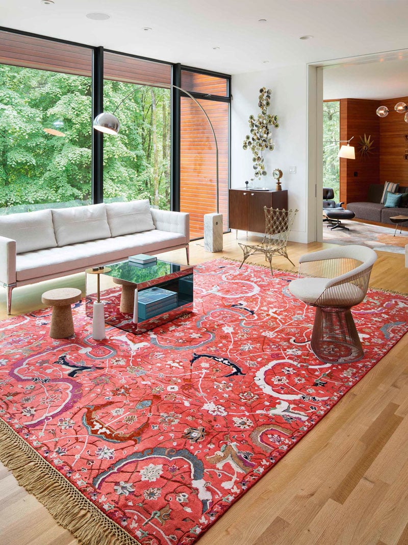 Tappeto Lusso Tabriz Rosso