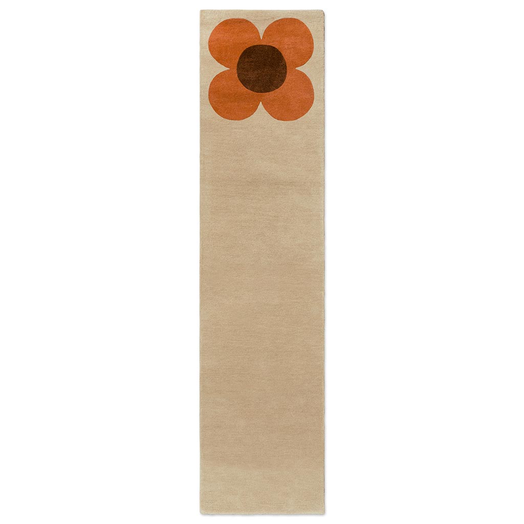 Flower Placement Pumpkin/Ecru Tappeto