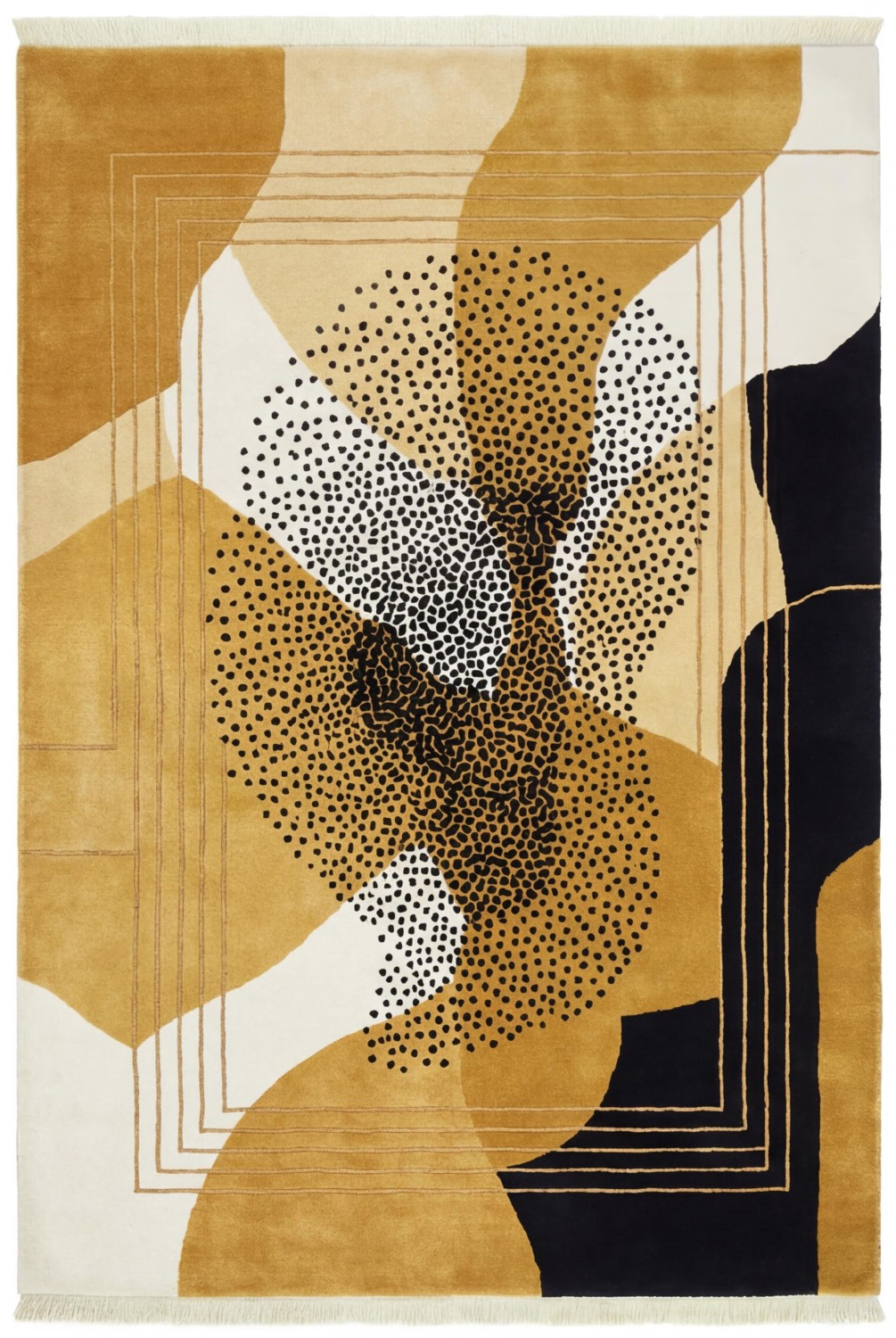 Tappeto Abstract Figure Gold