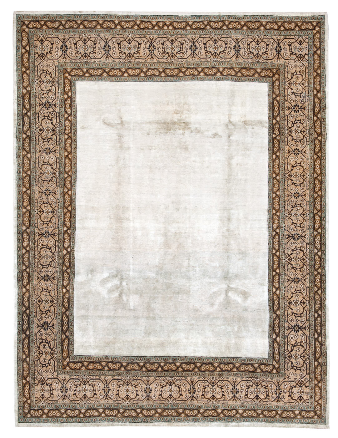 Tappeto Tabriz Bordo Cammello Argento Seta | Misura: 300 x 400 cm