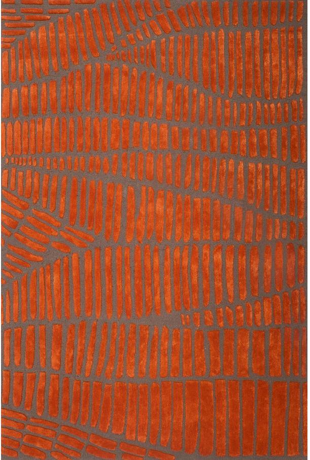 Tappeto Enia Lana/Viscosa Arancio/Grigio | Misura: 200 x 300 cm
