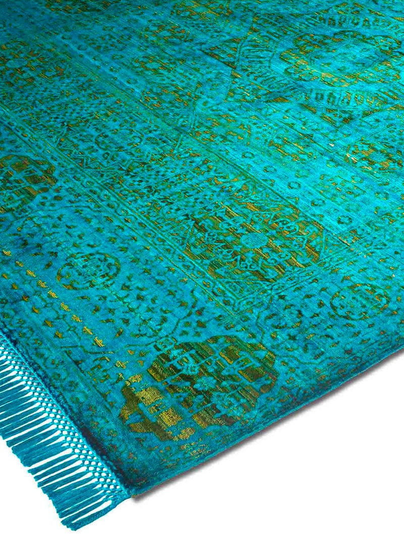 Tappeto Lusso Blu/Verde Elettrico