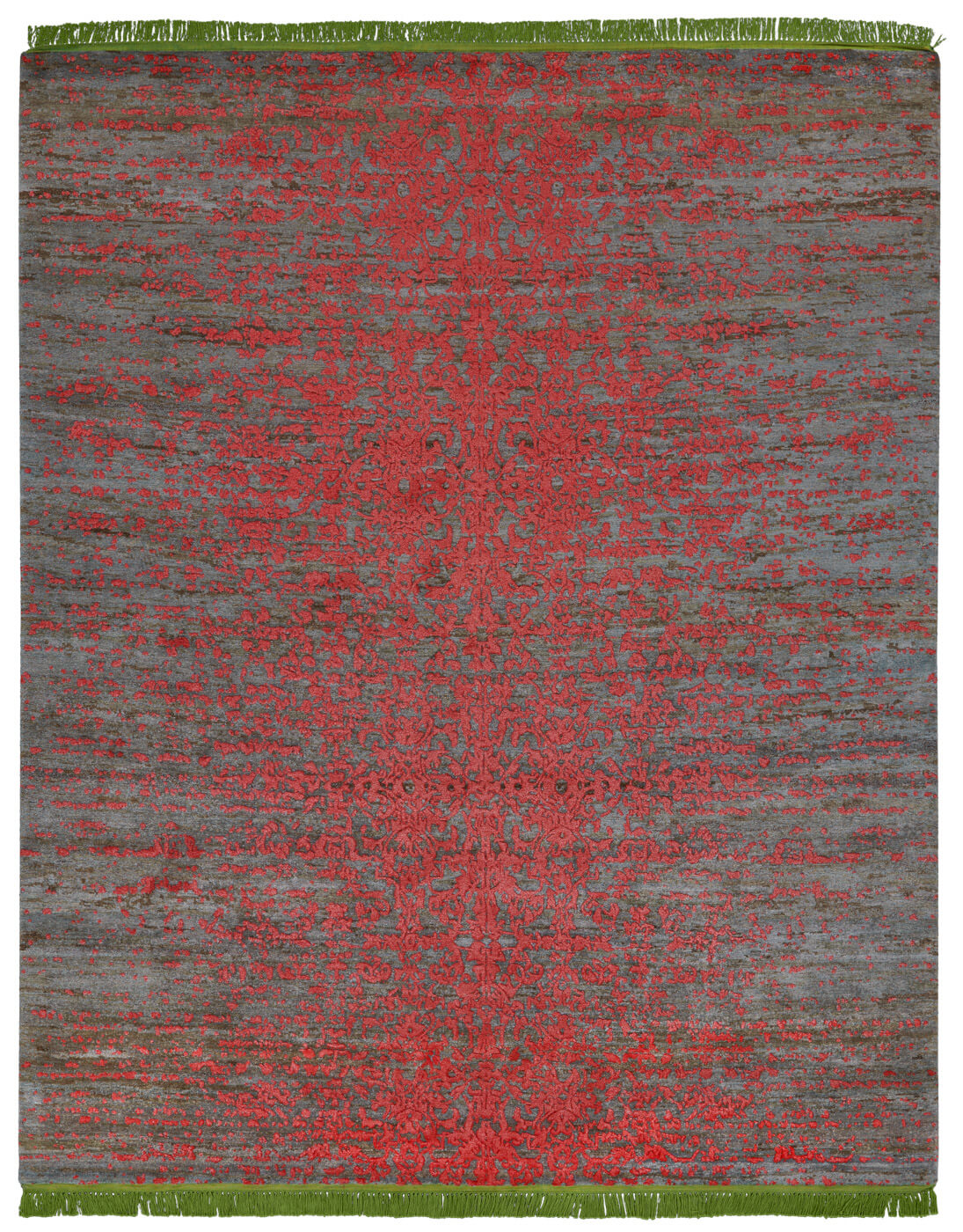 Tappeto Milano Radi Stomped Rosso Verde | Misura: 300 x 400 cm