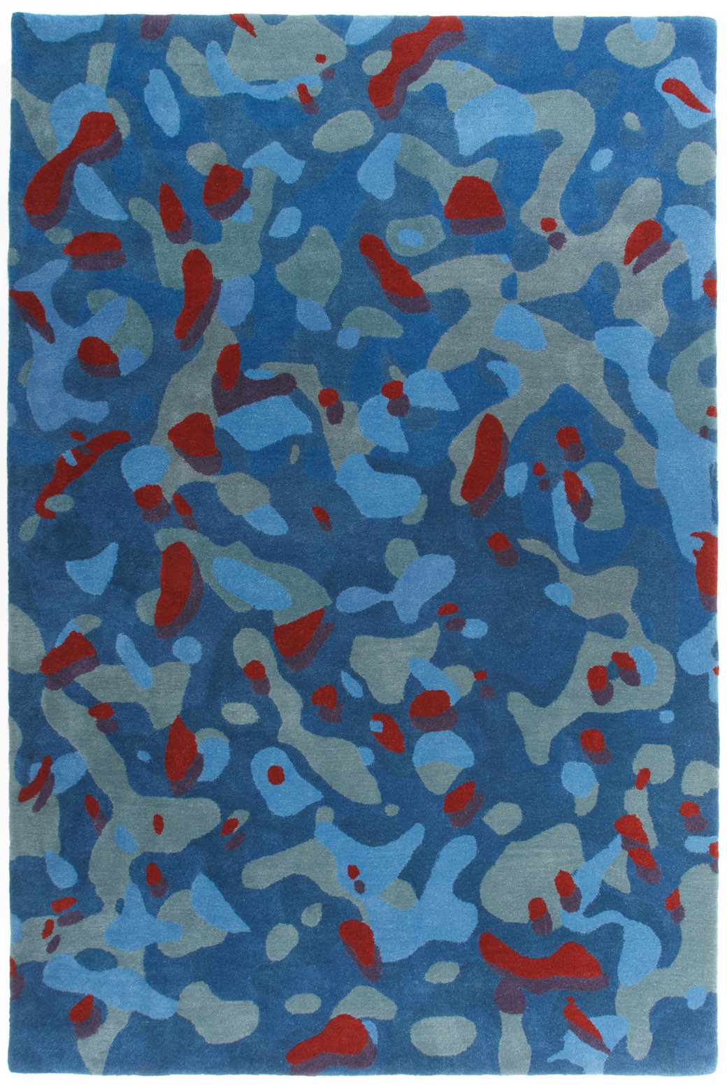 Tappeto Camouflage Macro Blu