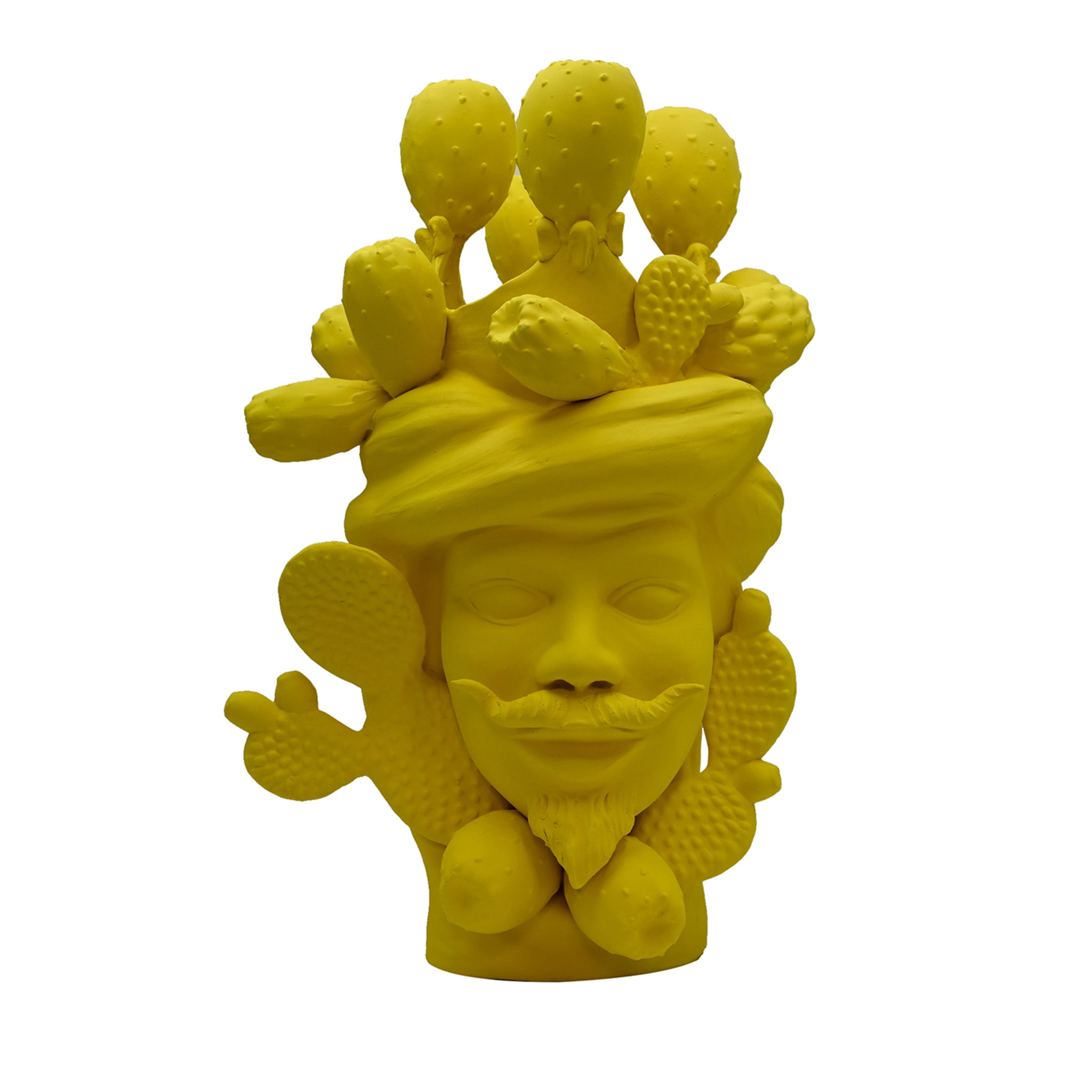 Testa di Moro Gialla Unica Scultura