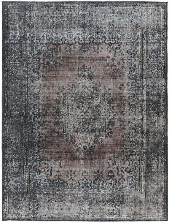 Tappeto Vintage Grigio Scuro