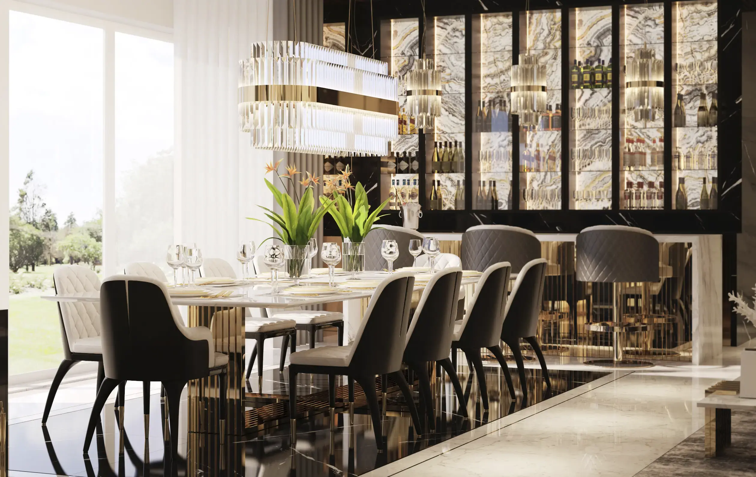 Sedia da Bar Girevole Luxe - 2