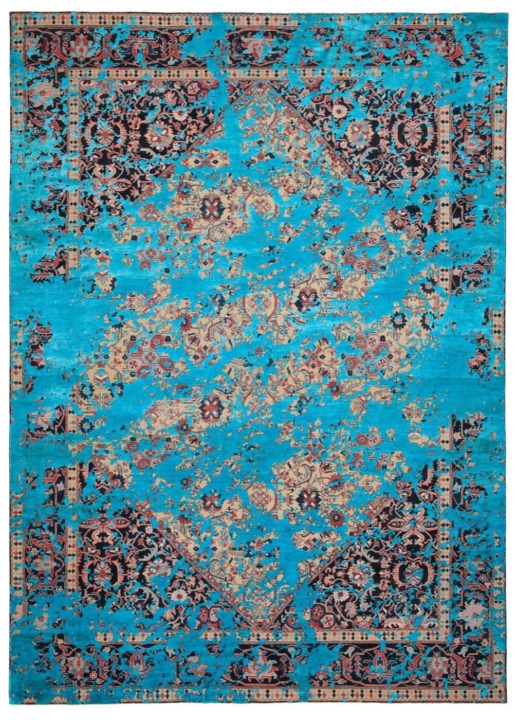 Tappeto Serapi Queensbury Double Sky Neon Phirozy | Misura: 200 x 300 cm