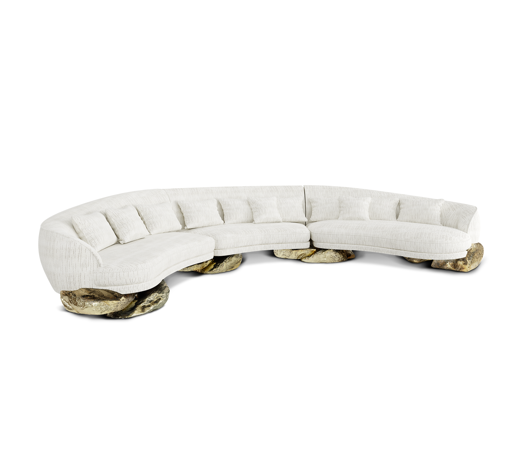 Divano Curvo Bianco Angora