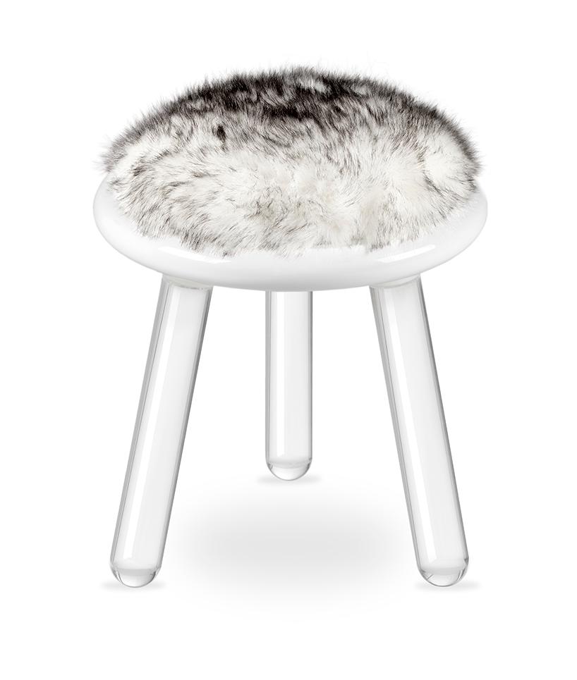 Sgabello Mirage White Bear