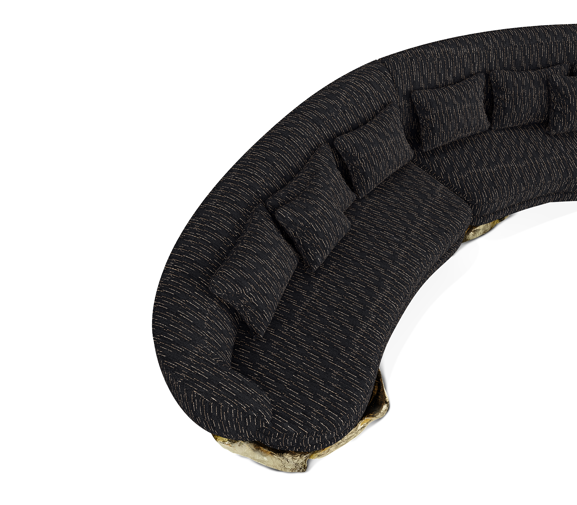 Divano Curvo Nero Angora