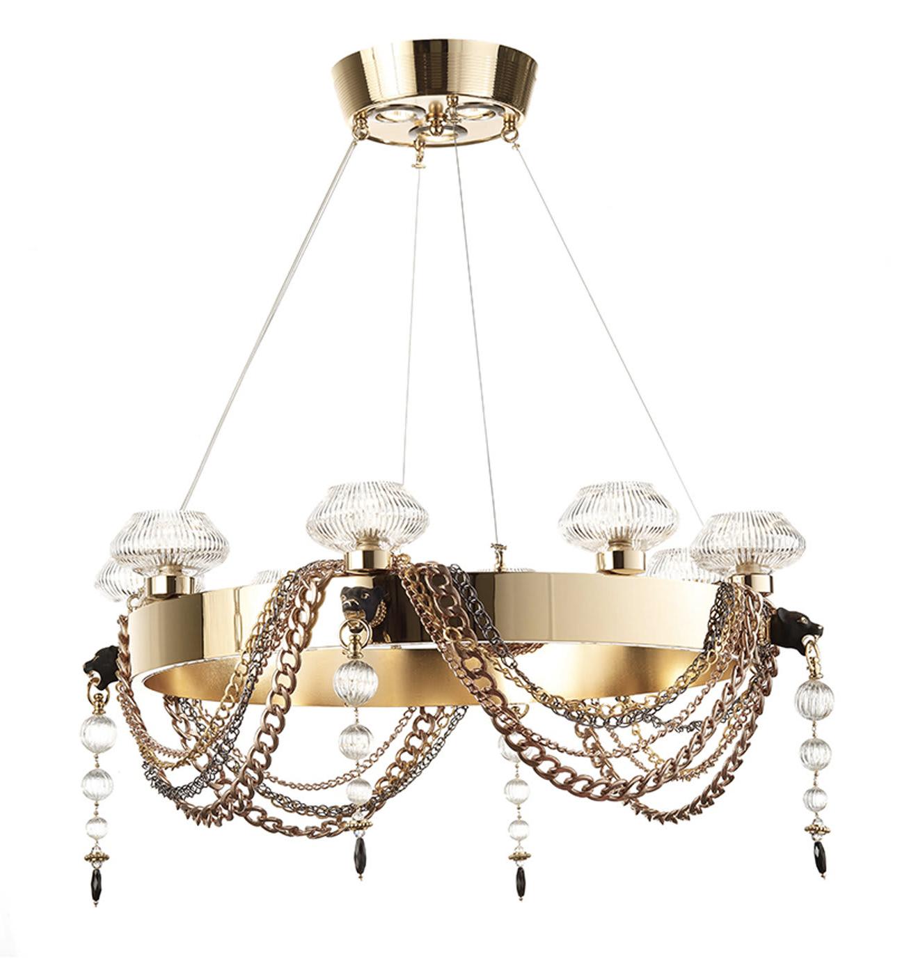 Lampadario Panther in Cristallo