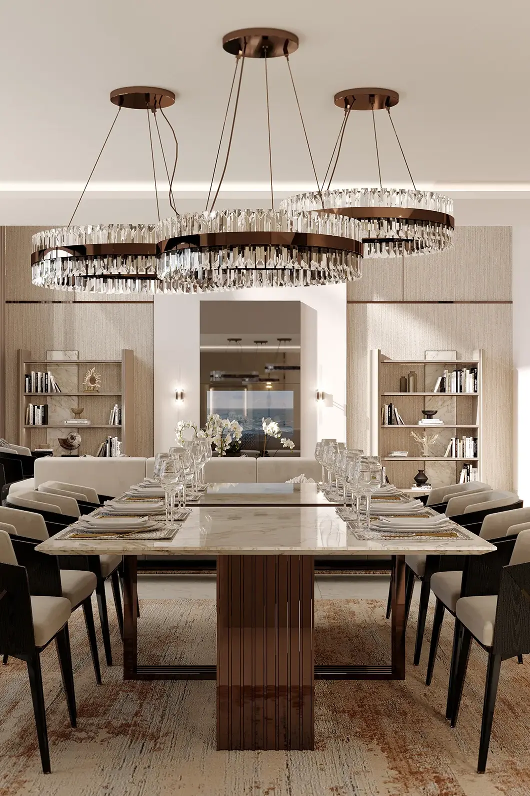 Tavolo da Pranzo XL Nero Whirlwind