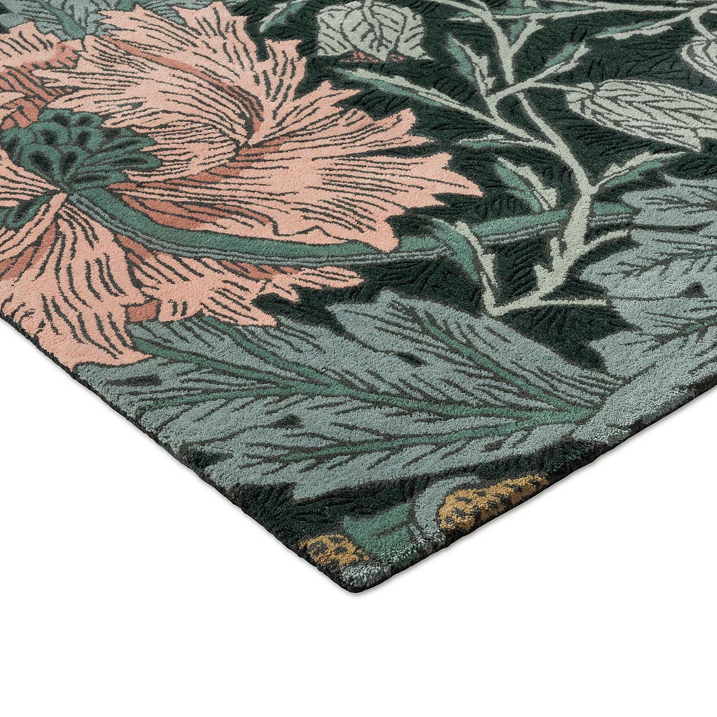 Honeysuckle & Tulip Teal Tappeto | Misura: 170 × 240 cm