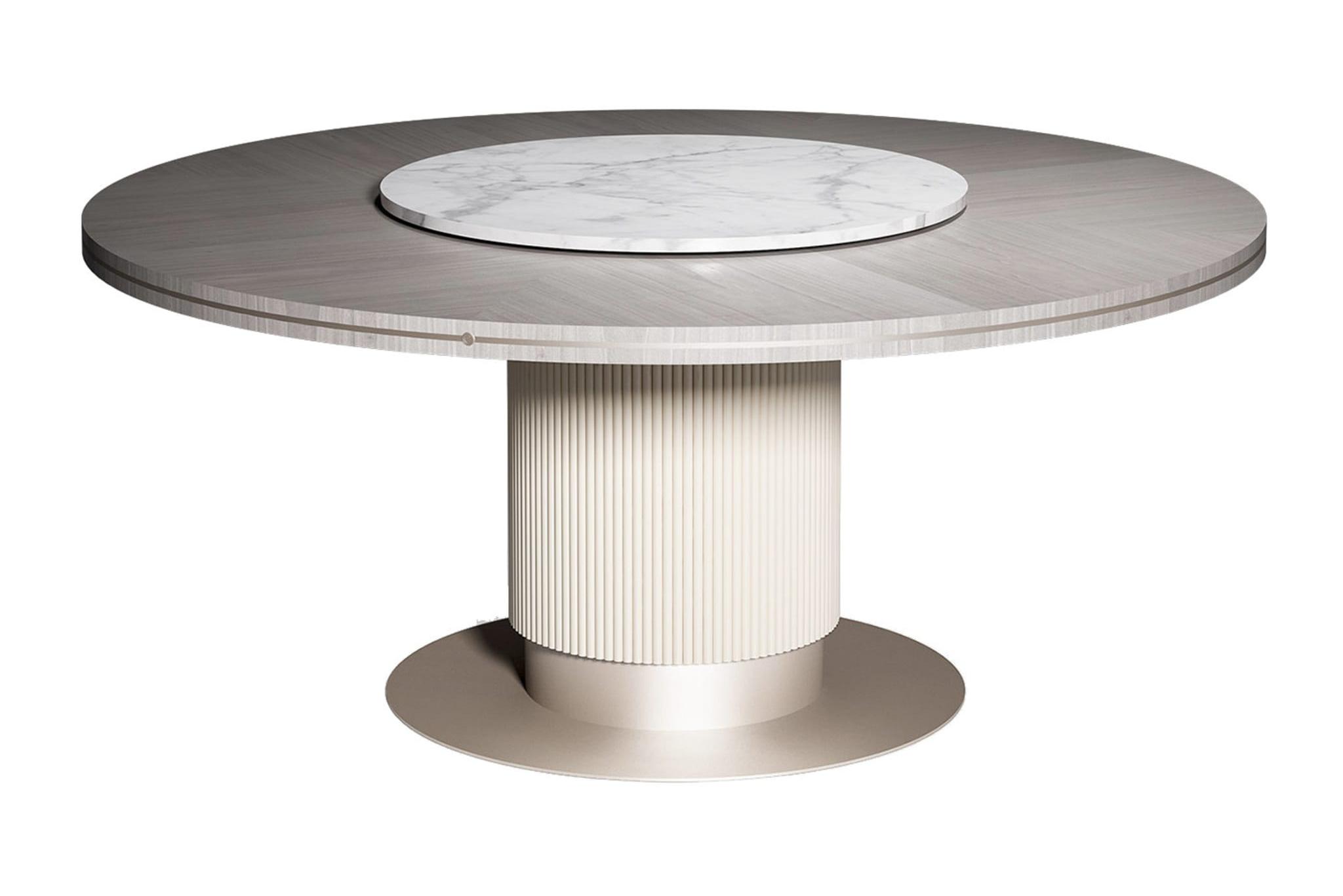 Tavolo da Pranzo Rotondo Reale Cocoon | Configurazione: Con vassoio girevole | Dimensioni: Ø 160 cm