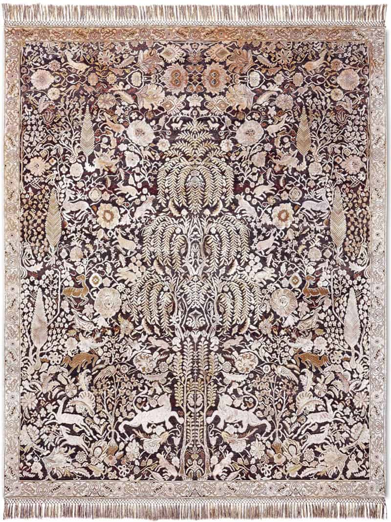 Tappeto Lusso Oro/Viola