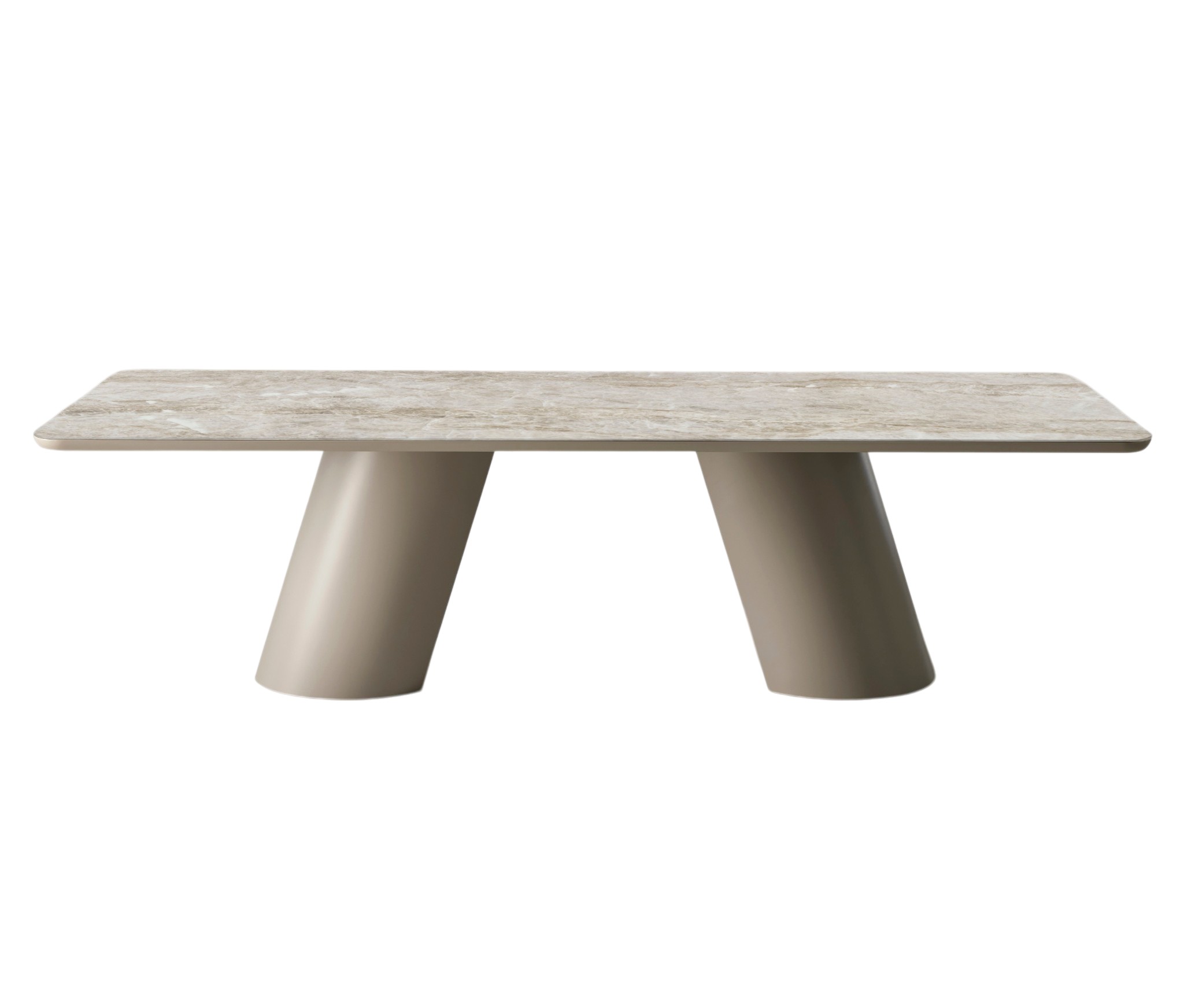 Tavolo da pranzo con piano in ceramica beige Altea
