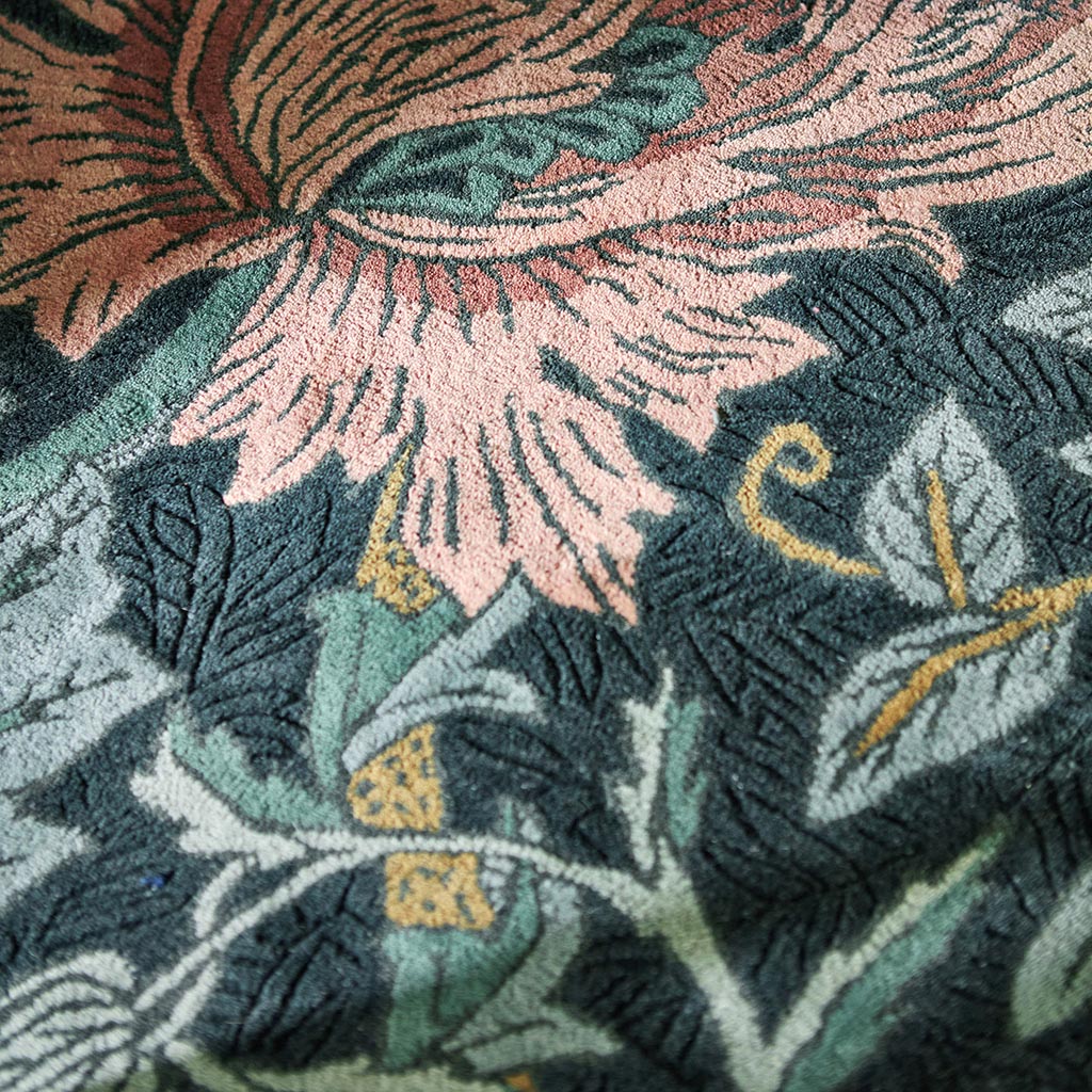 Honeysuckle & Tulip Teal Tappeto | Misura: 170 × 240 cm