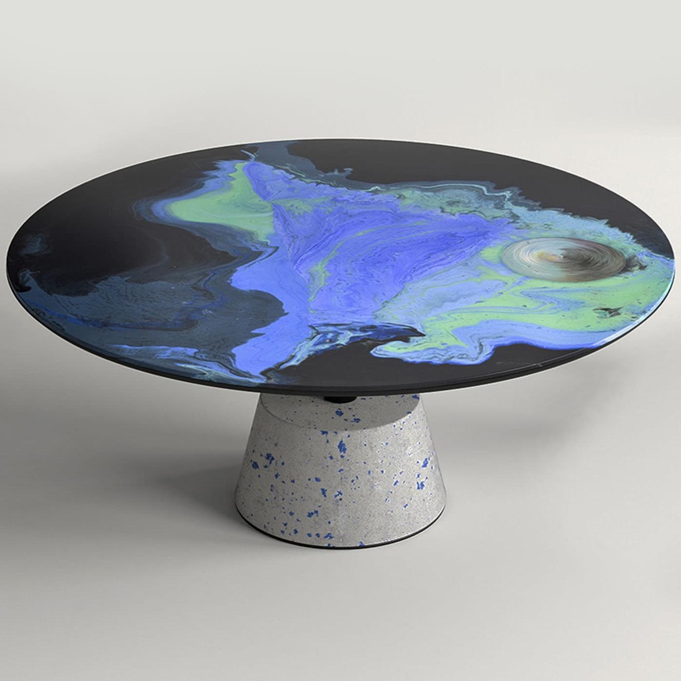 Tavolino da caffè rotondo in metallo Astraliti
