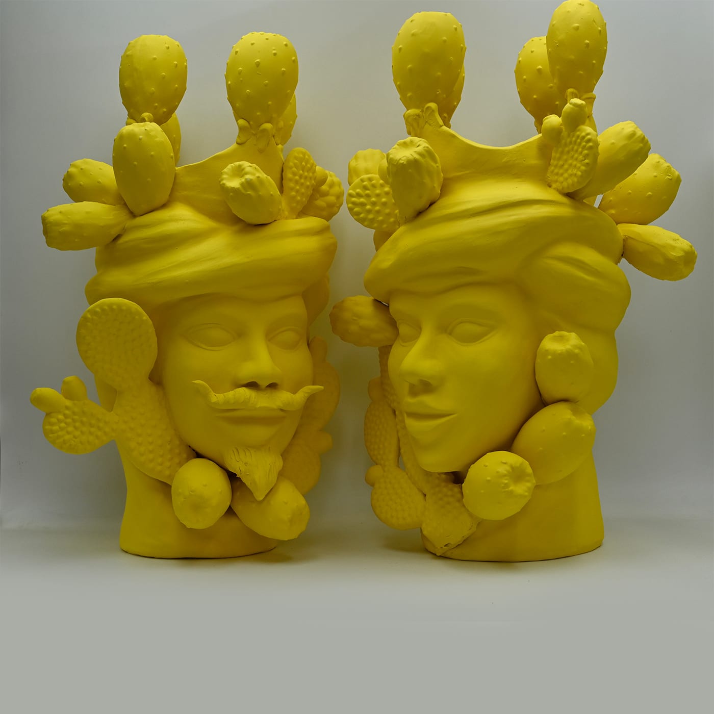 Testa di Moro Gialla Unica Scultura