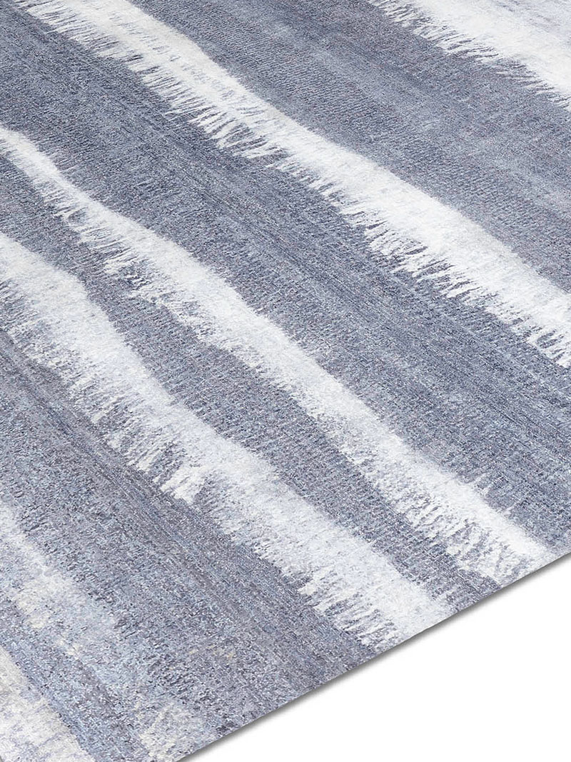 Tappeto Annodato Blu/Grigio