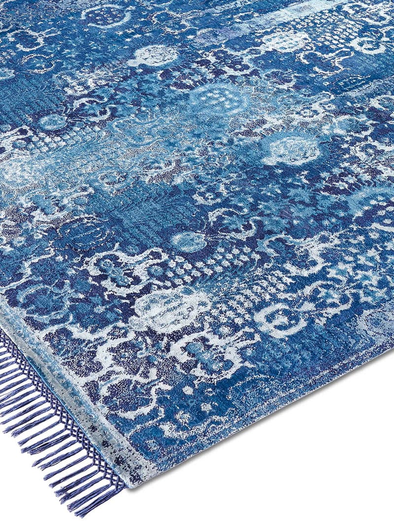 Tappeto Annodato Bosco Blu
