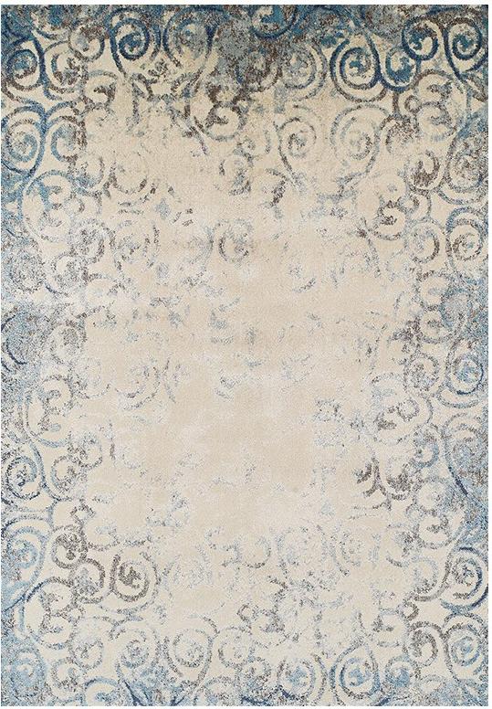 Tappeto Antico Beige/Blu