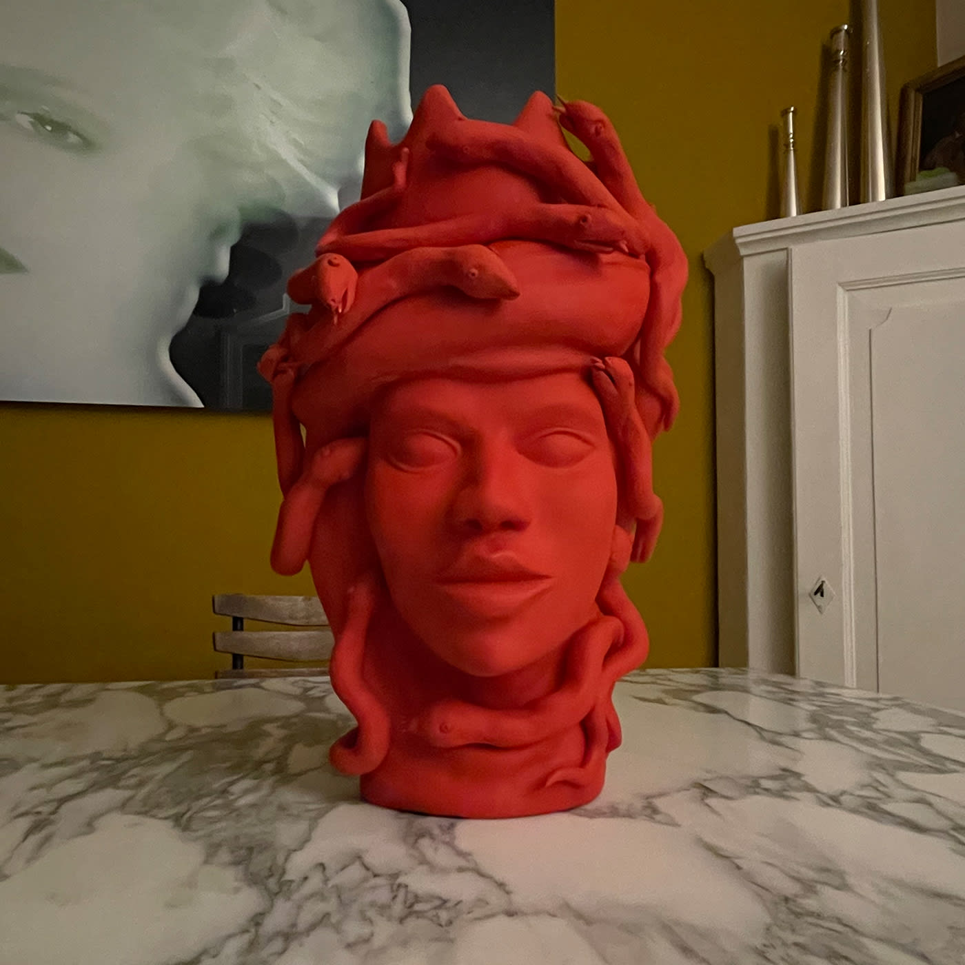 Testa di Moro Rossa Scultura
