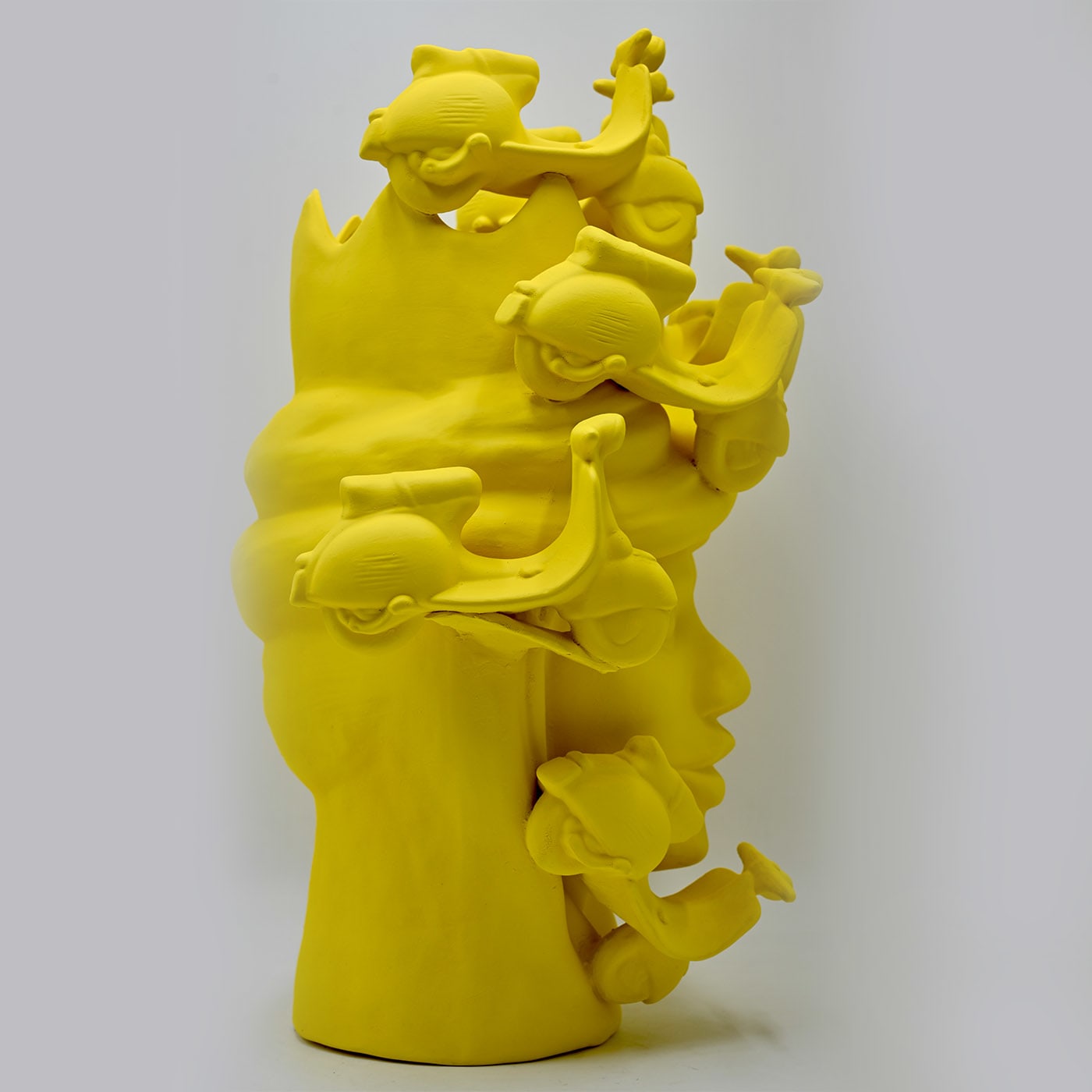 Testa di Moro Gialla Opaco Scultura