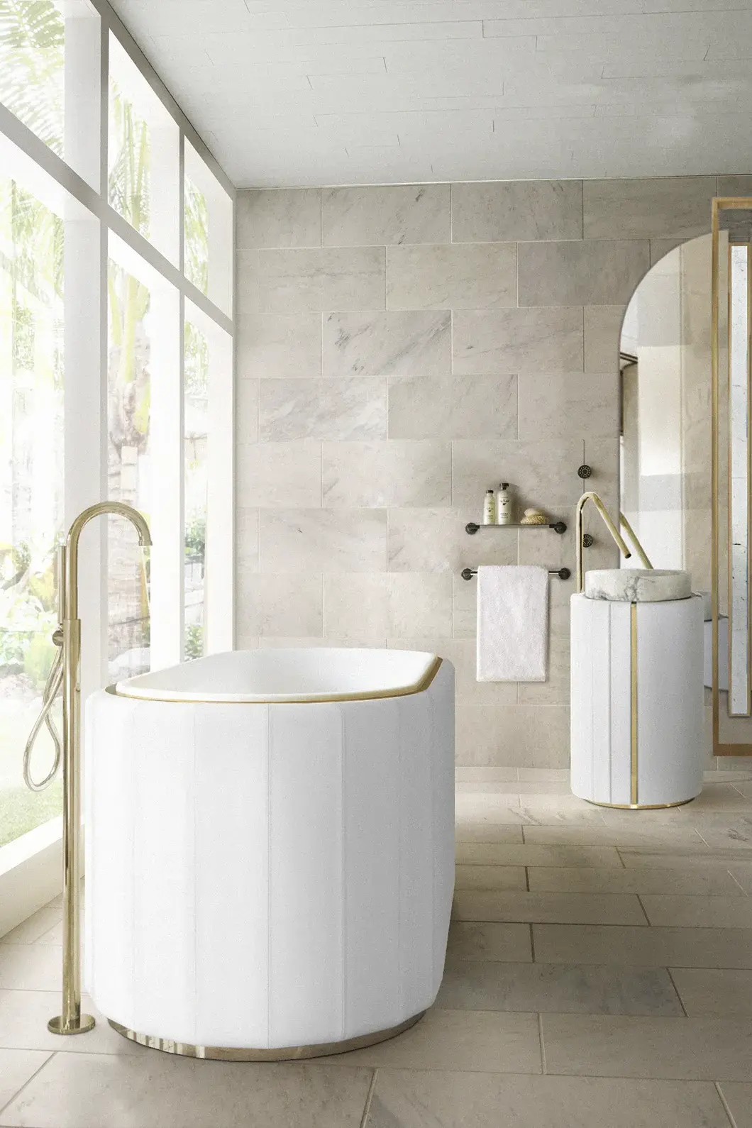 Lavabo A Colonna Imperial White