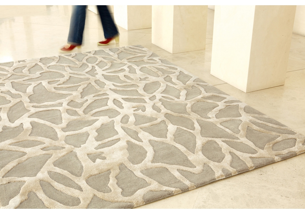 Tappeto Ephemere Lana/Viscosa Crema/Beige