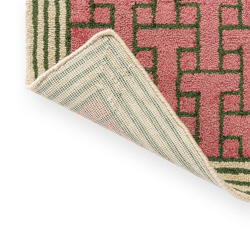 Tappeto TB T Monogram Rosa Polvere Per Esterni