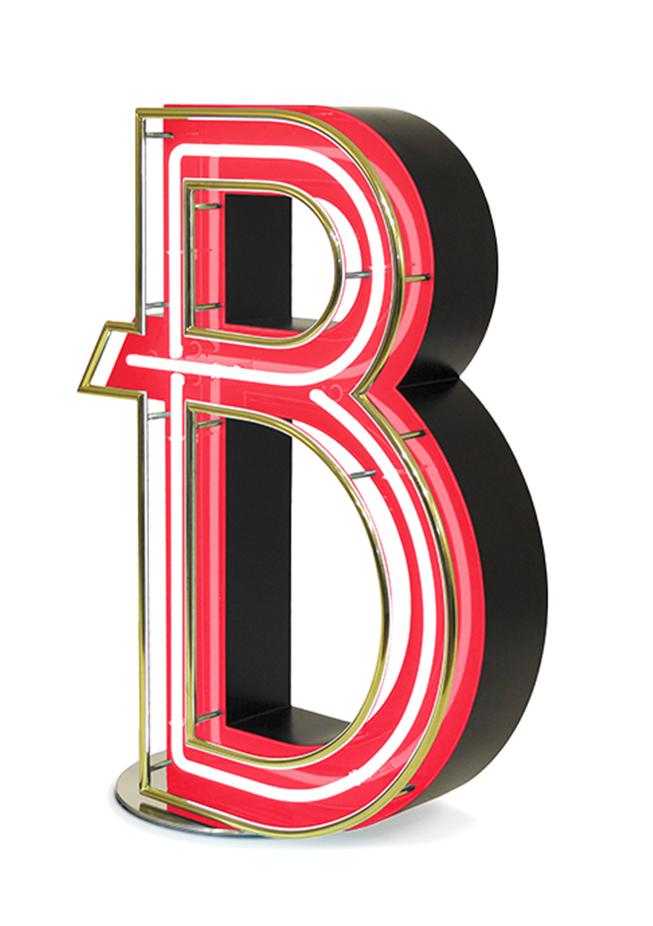 Lettera Luminosa Bold B