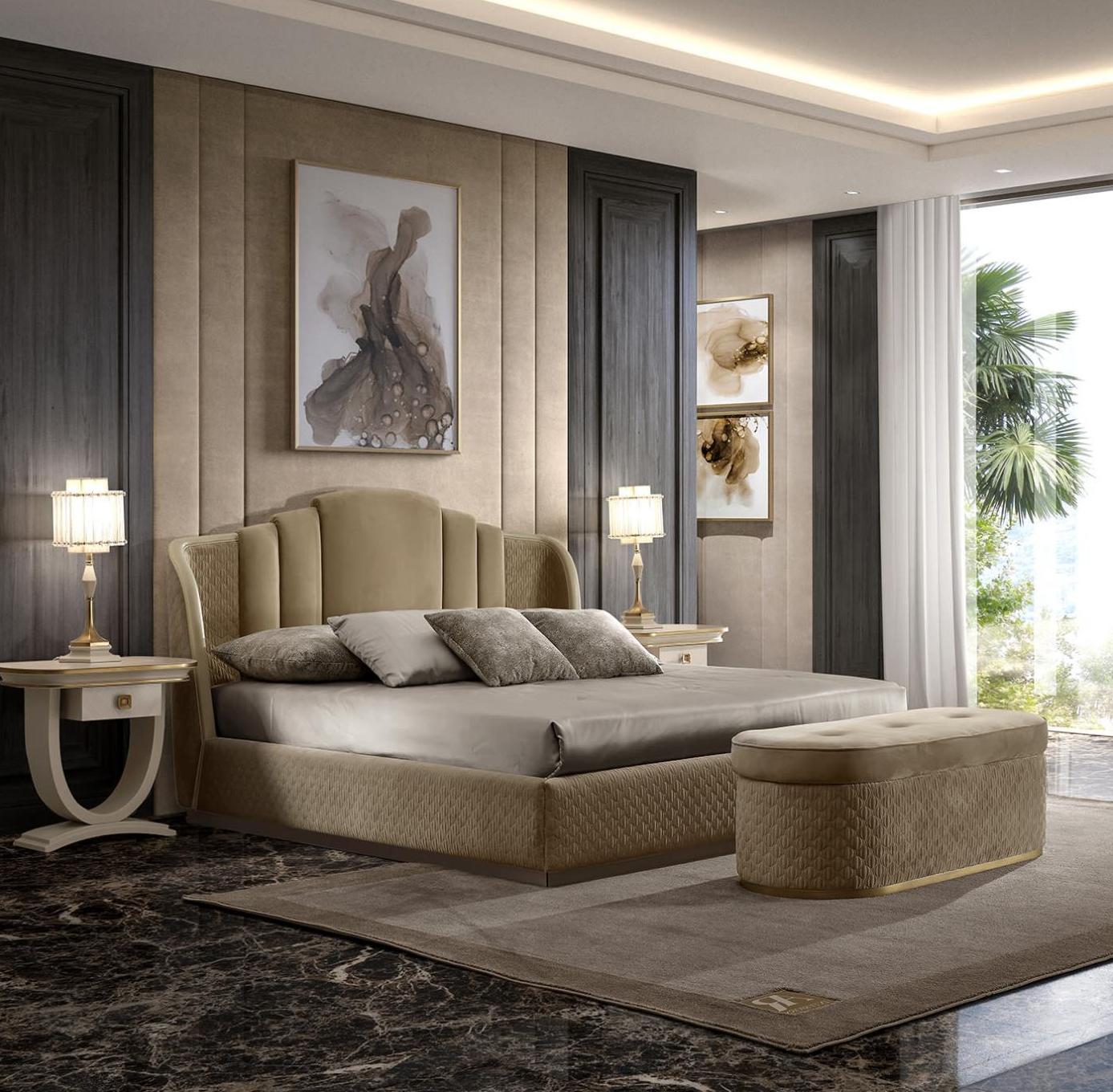 Letto Beige di Lusso