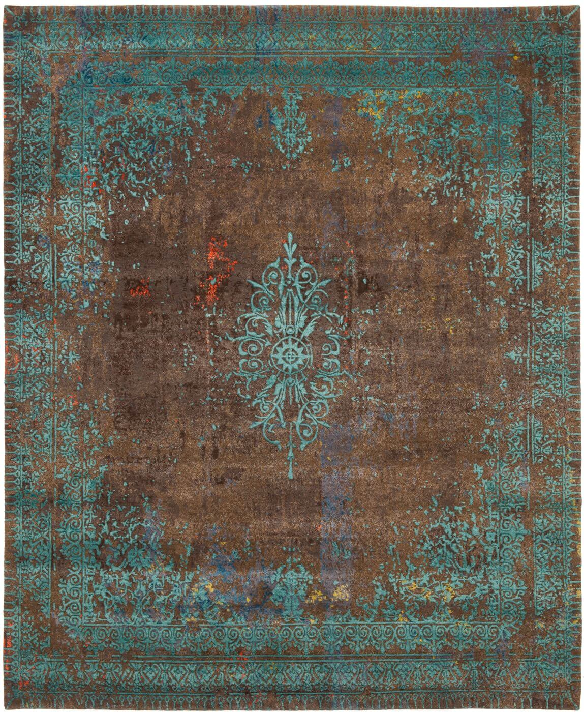 Tappeto Ferrara Artwork Special Rocked Marrone Blu