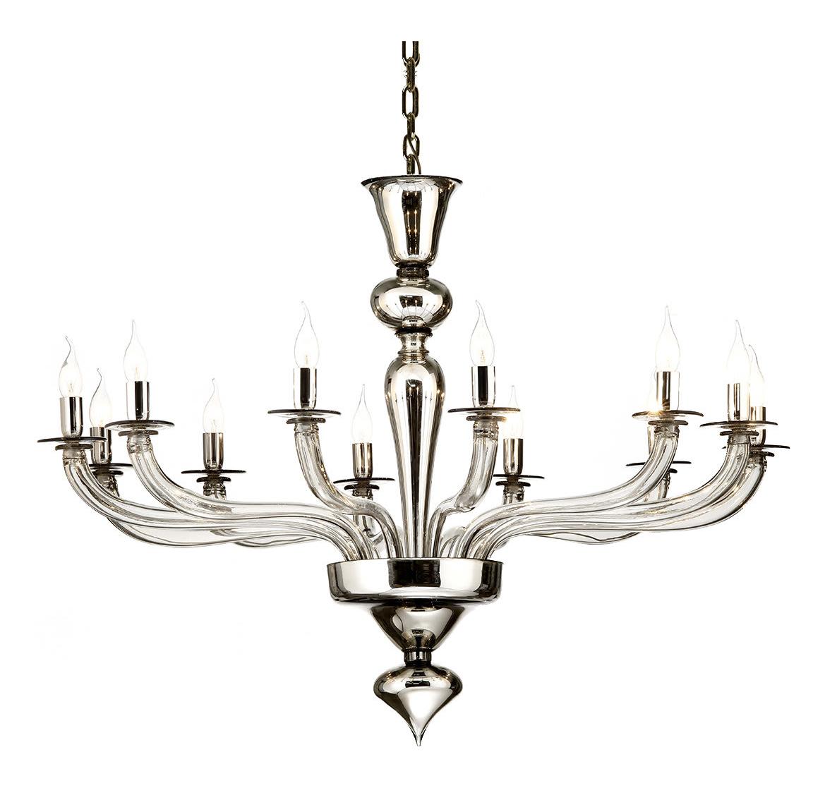 Lampadario Murano con Specchio Fumé