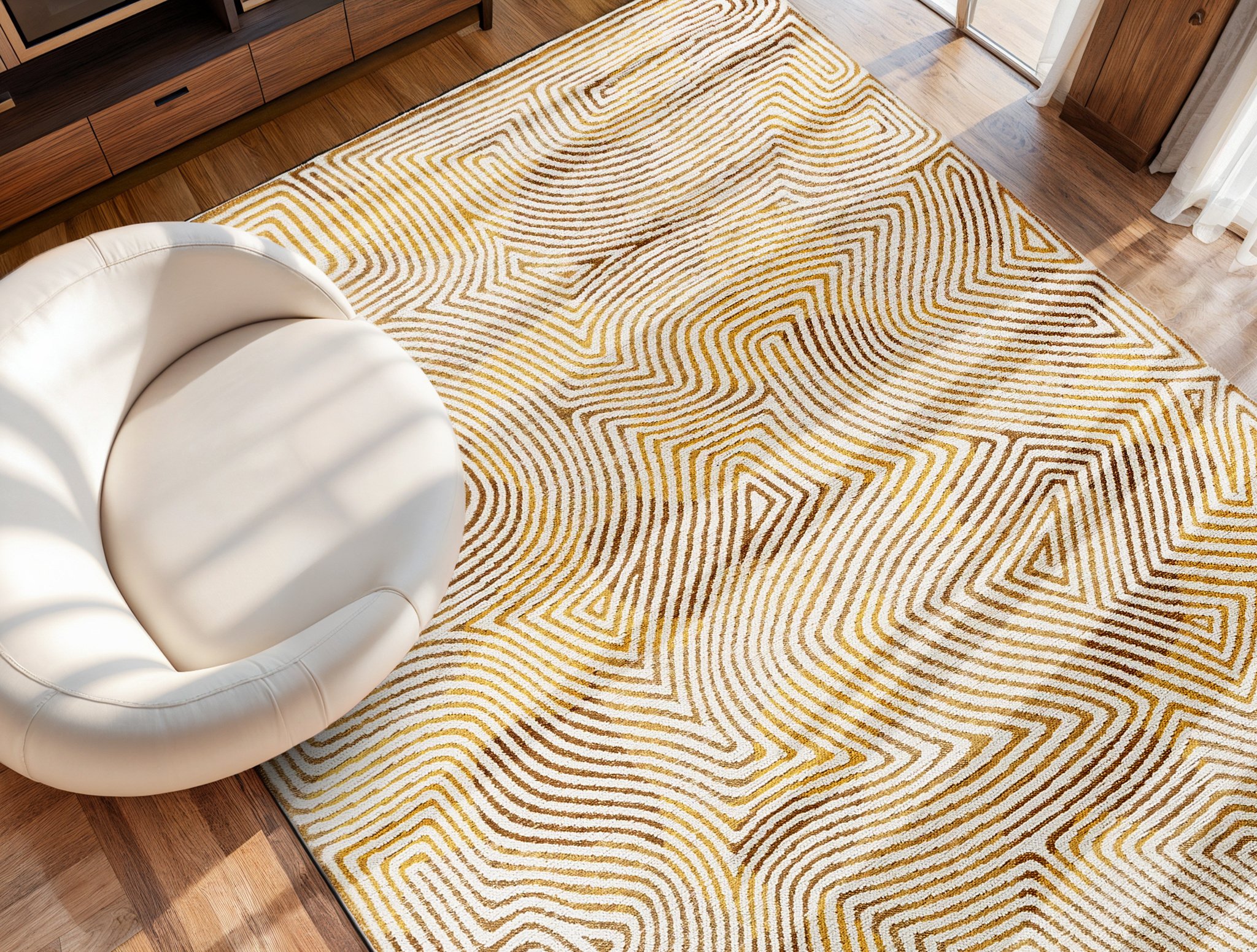 Tappeto Giallo Hippy 9799