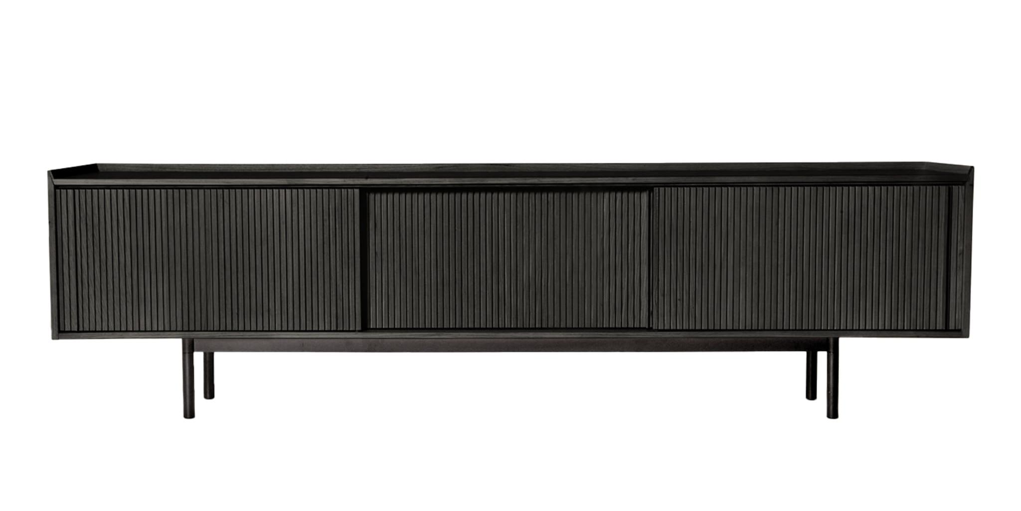 Credenza 3 Ante Nera Sipario