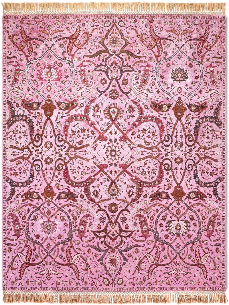 Tappeto Lusso Heriz Rosa