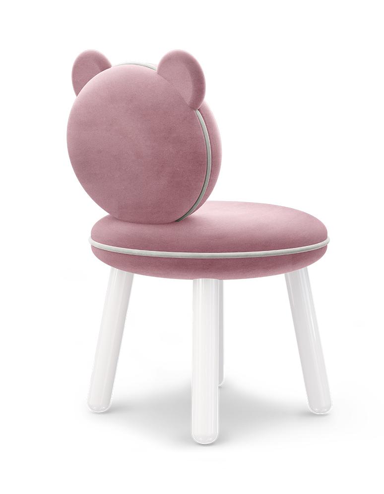 Sedia Per Bambini Fluffy Bear Pink
