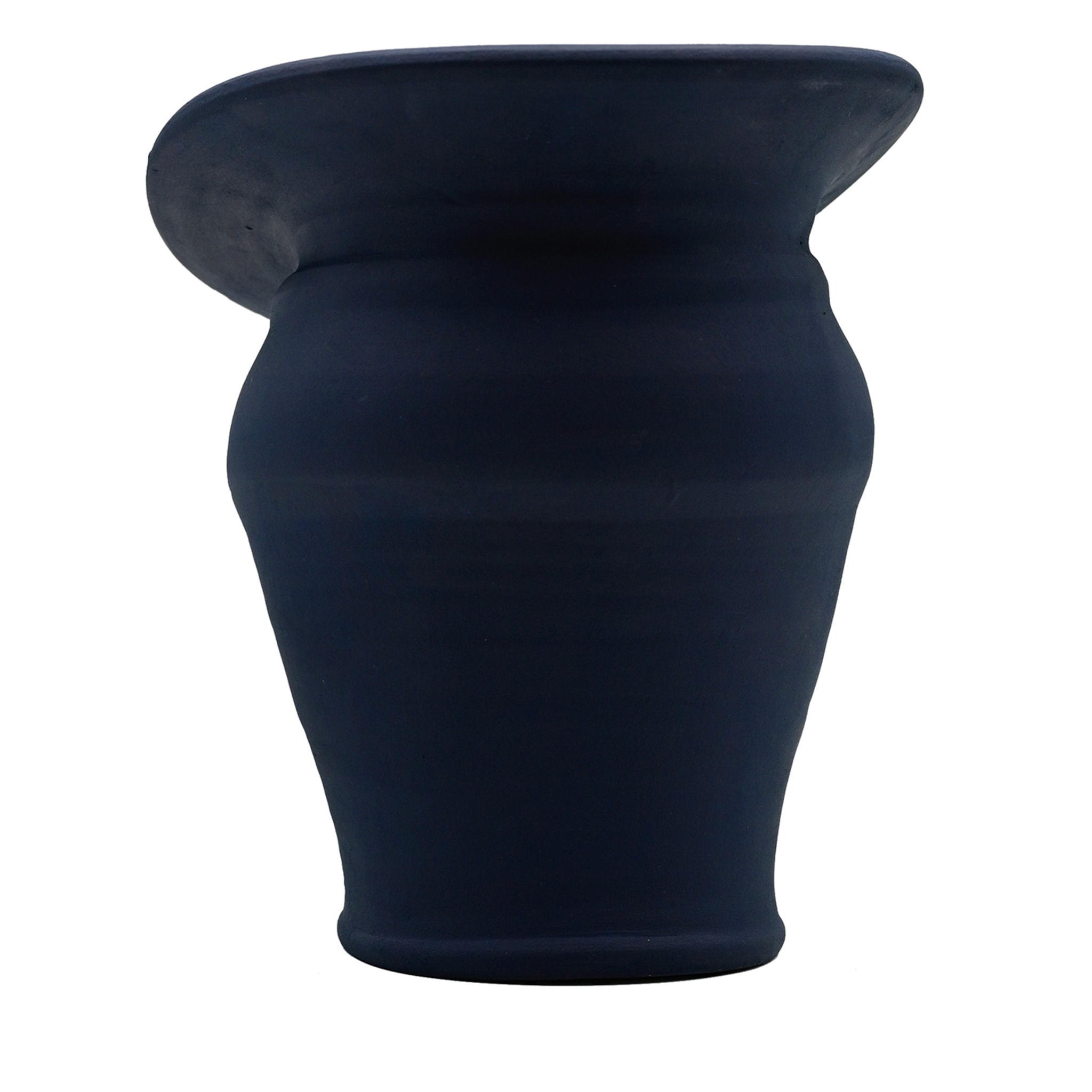 Vaso Blu Scolpito a Mano