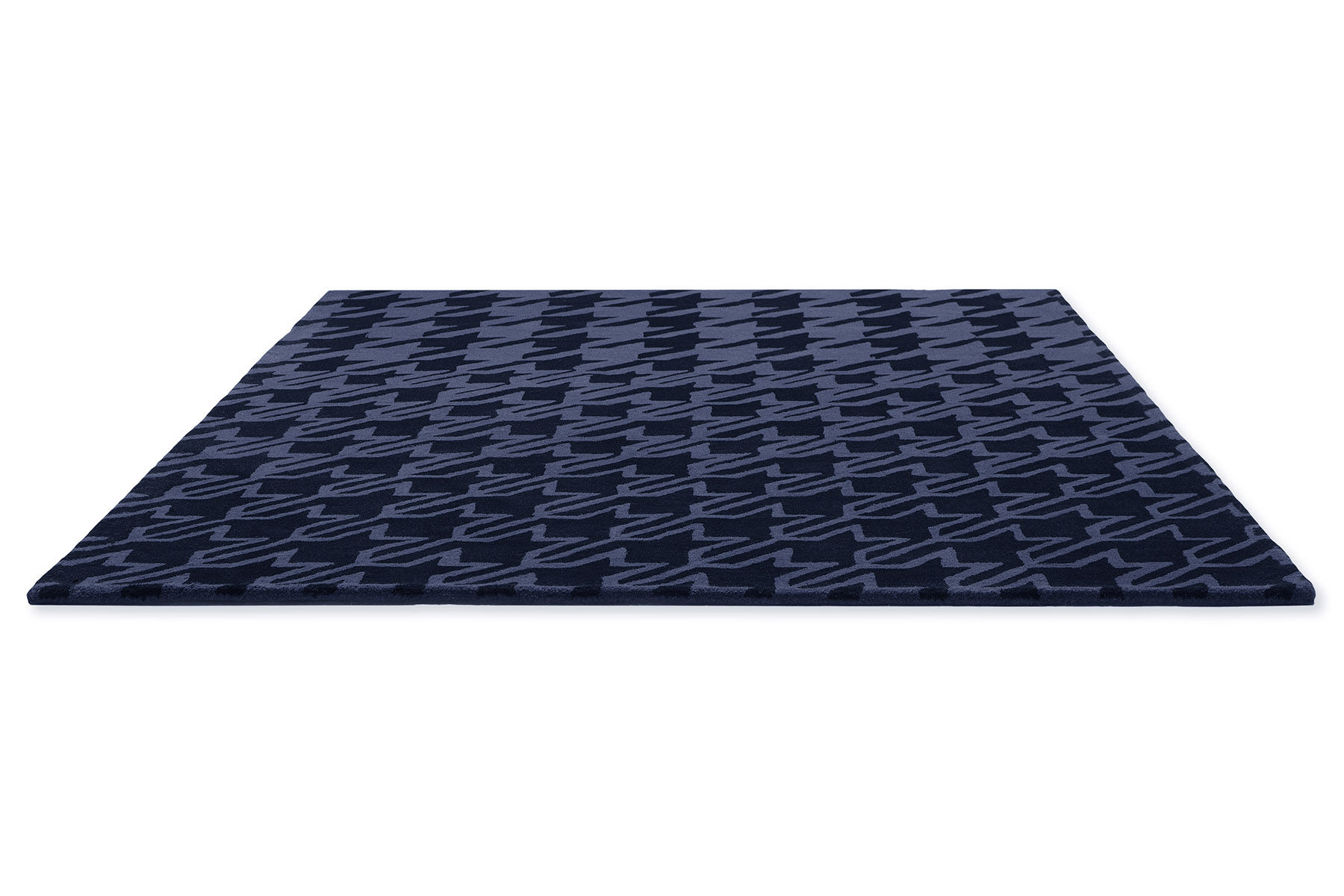 Tappeto Houndstooth Blu Scuro