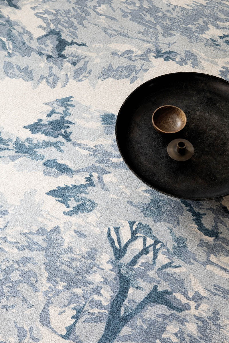 Tappeto Landscape Toile Azzurro Chiaro