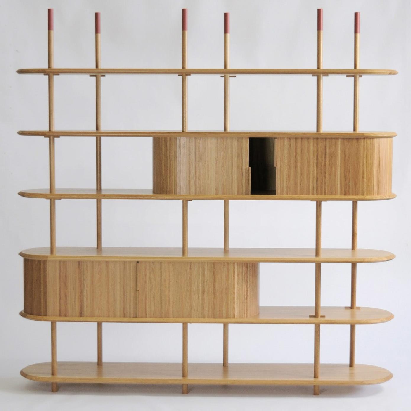 Libreria Modulare Moderna in Rovere